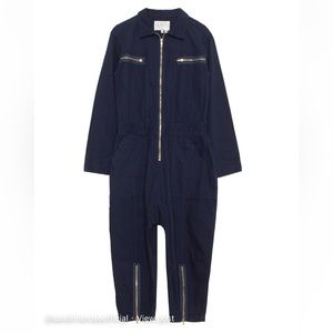 Free People Sandrine Zip Jumpsuit Navy